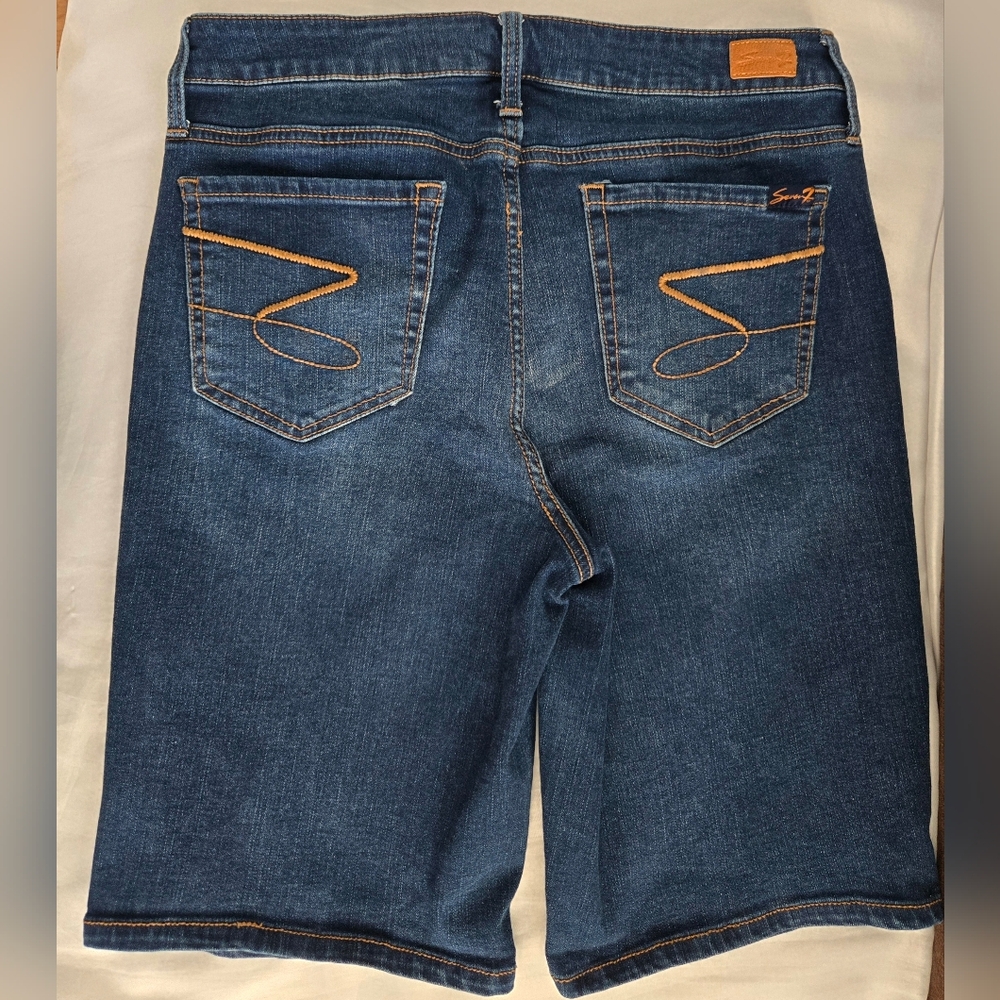 Womens Seven7 Bermuda Shorts Sz 10 10" Inseam 10" Rise Stretch - Picture 2 of 8